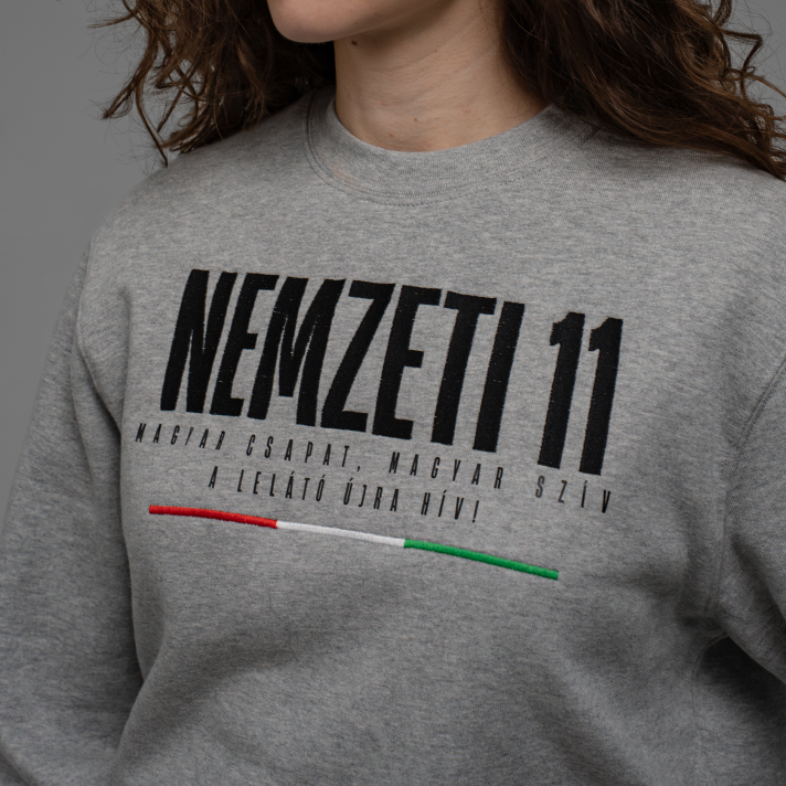NEMZETI 11 KÖRNYAKÚ PULÓVER (SZÜRKE)