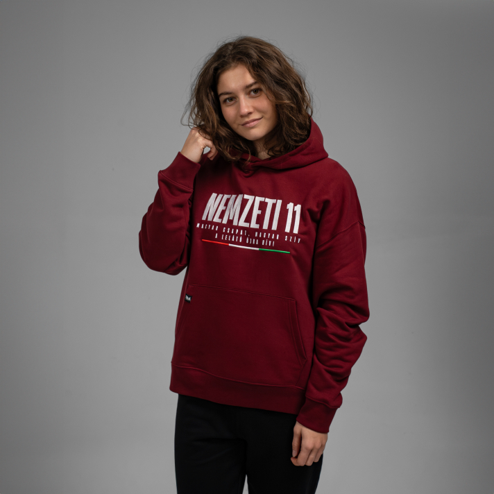 NEMZETI 11 HOODIE (bordó)