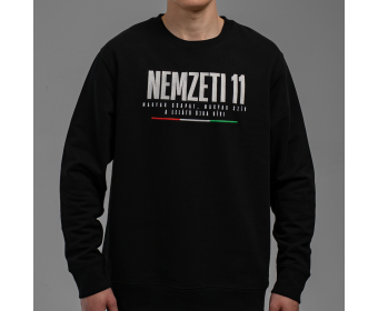 NEMZETI 11 KÖRNYAKÚ PULÓVER - GYEREK  (FEKETE)