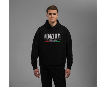 NEMZETI 11 HOODIE (FEKETE)