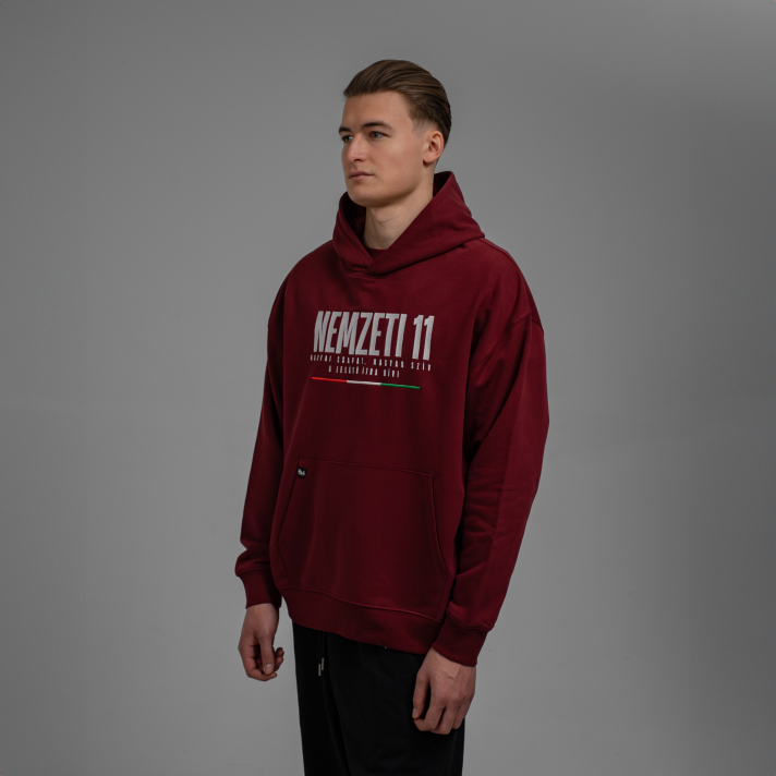NEMZETI 11 HOODIE (BORDÓ)