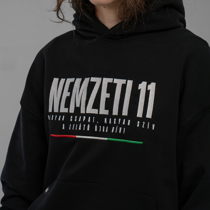 NEMZETI 11 HOODIE (FEKETE)