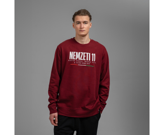 NEMZETI 11 KÖRNYAKÚ PULÓVER (BORDÓ)