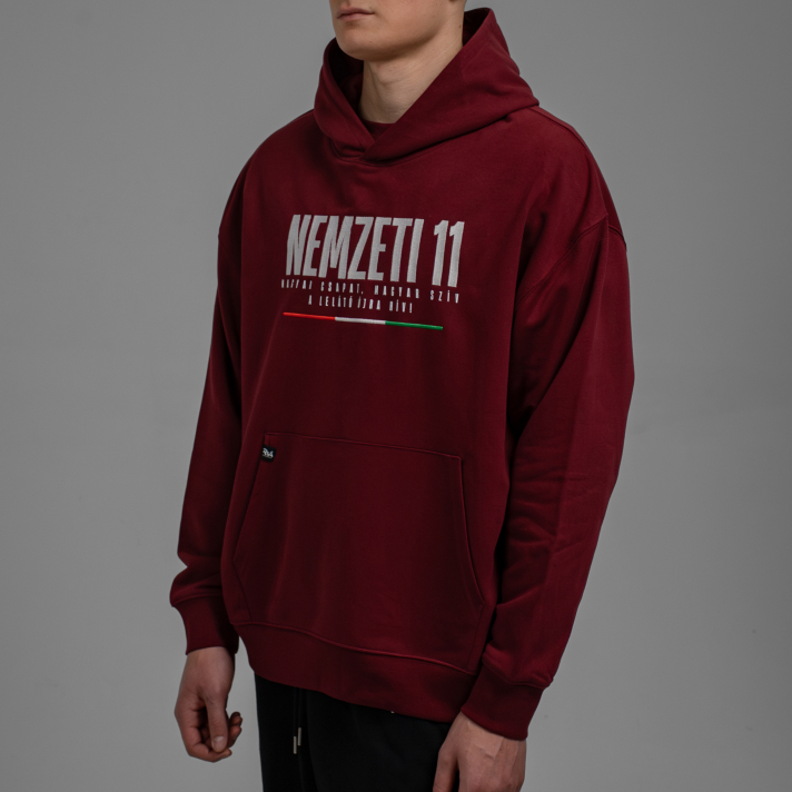 NEMZETI 11 HOODIE - GYEREK (BORDÓ)