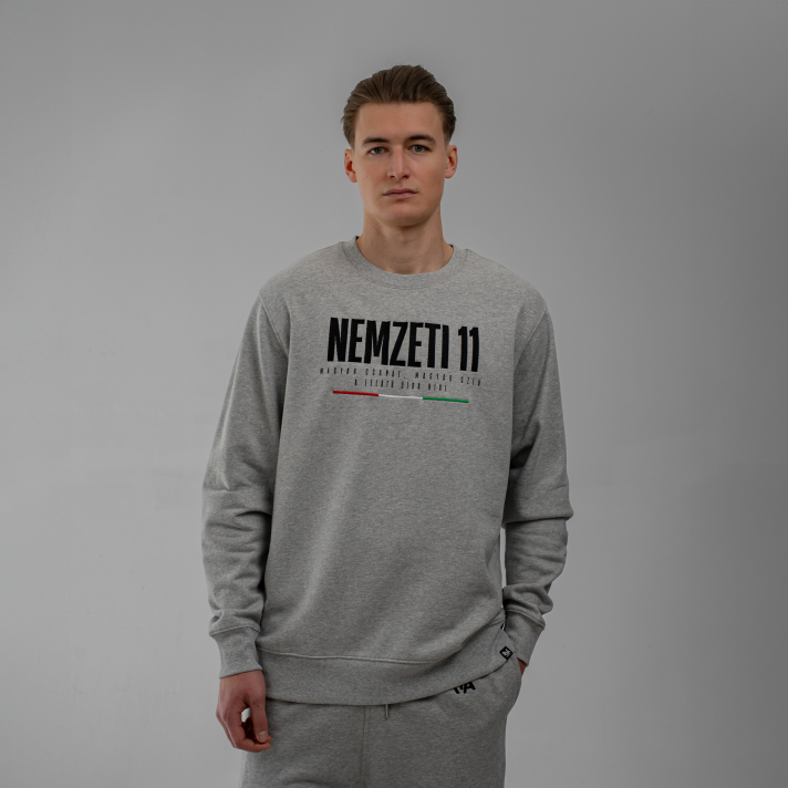 NEMZETI 11 KÖRNYAKÚ PULÓVER (SZÜRKE)