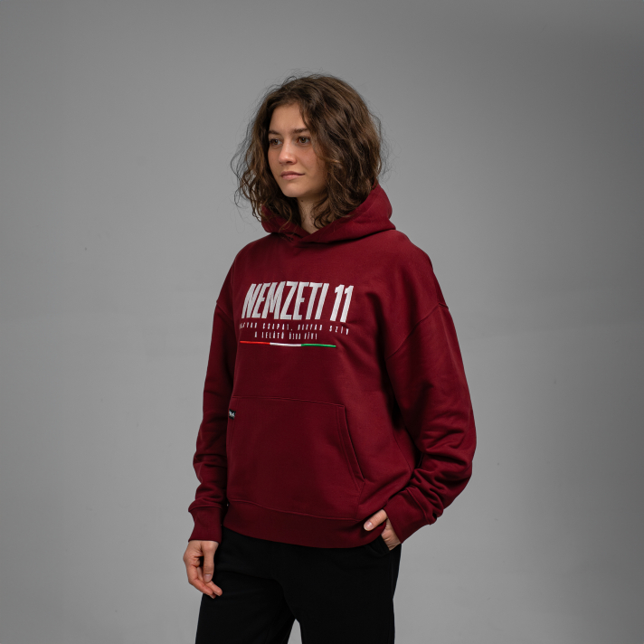 NEMZETI 11 HOODIE (bordó)