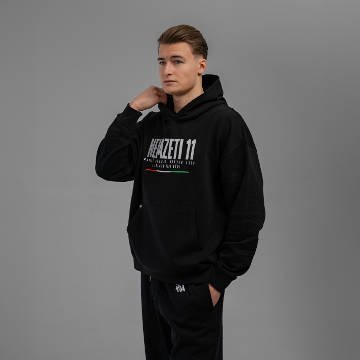 NEMZETI 11 HOODIE (FEKETE)