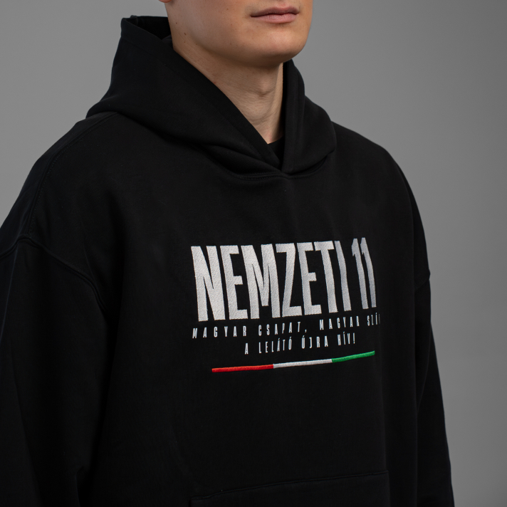 NEMZETI 11 HOODIE (FEKETE)