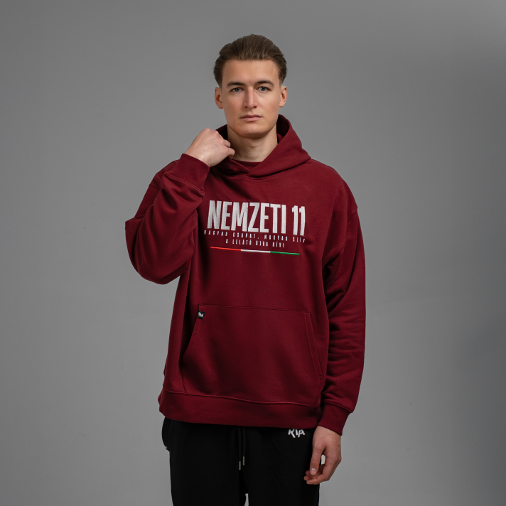 NEMZETI 11 HOODIE (BORDÓ)