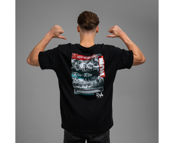 Ria2 Montázs póló fekete - Oversized