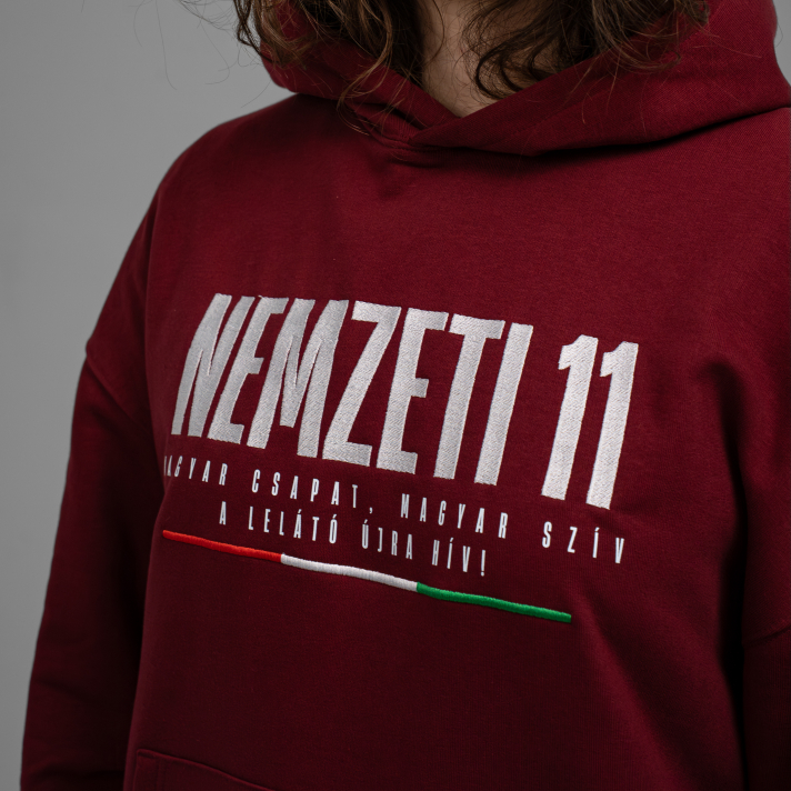 NEMZETI 11 HOODIE (bordó)
