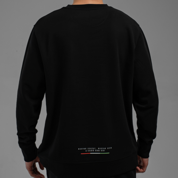 NEMZETI 11 KÖRNYAKÚ PULÓVER - GYEREK  (FEKETE)